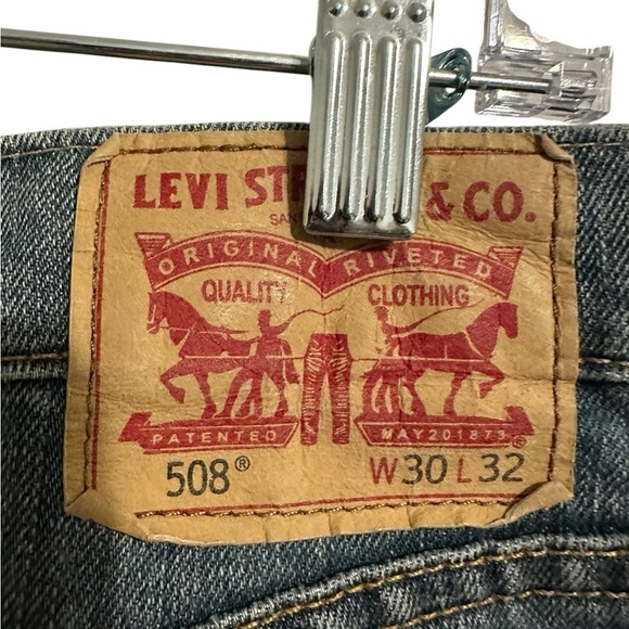 Levi's Iconic Mid Rise Slide Slit Maxi Denim Skirt Depressed Size 30 X 32 - Picture 5 of 9